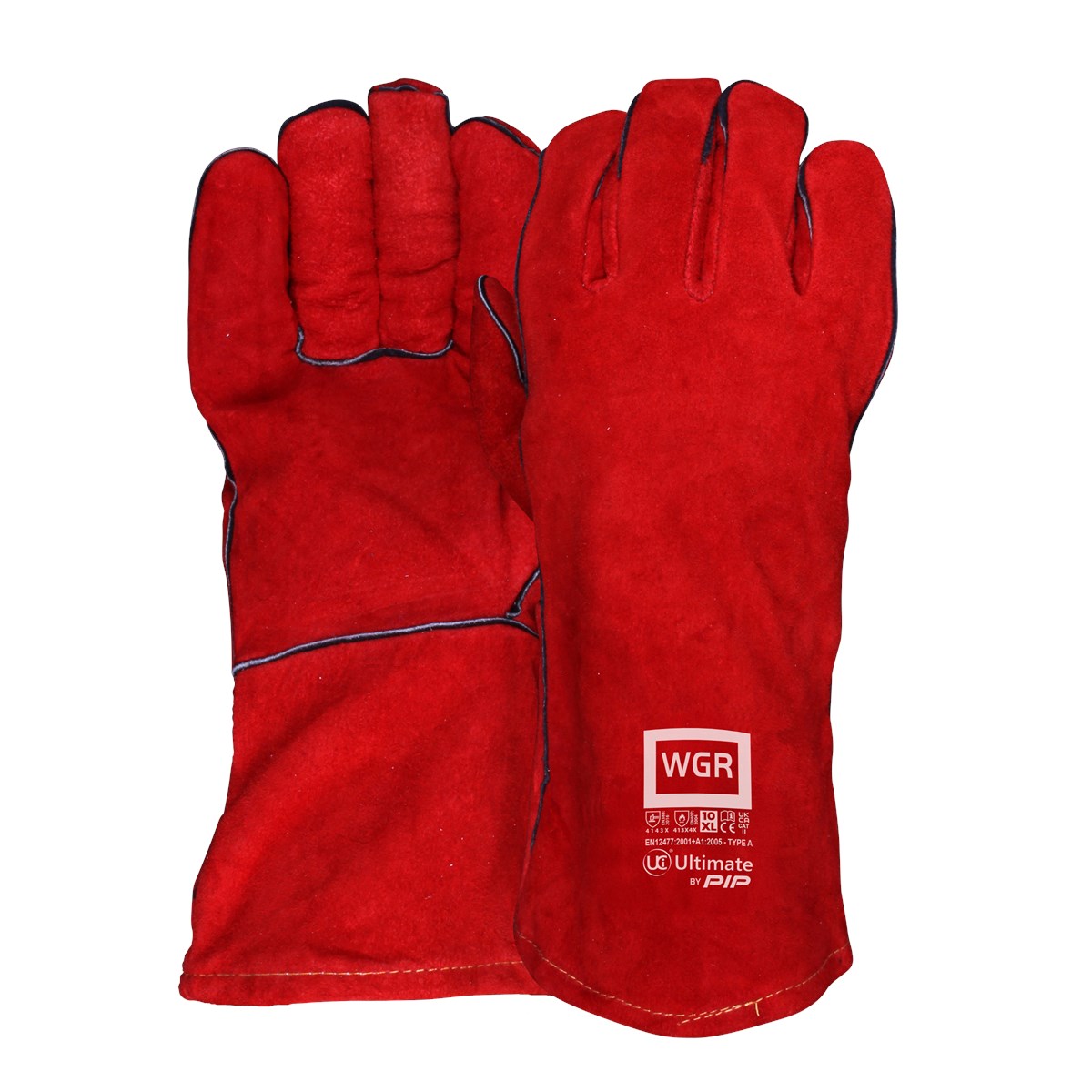 WGR - Red Welding Gauntlet, ONE SIZE