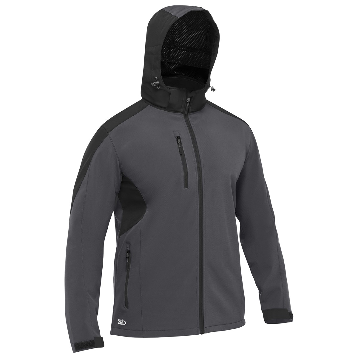 BISLEY EJ4191 HICKS SOFTSHELL JACKET, GREY, 2XL