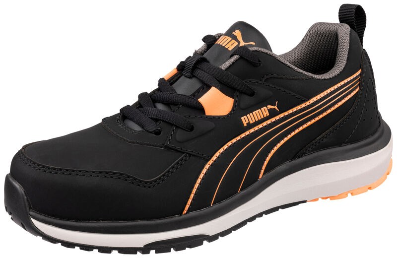 Puma® Safety STEPPER Blk/Peach LOW S3S ESD FO HRO SR, Size 8