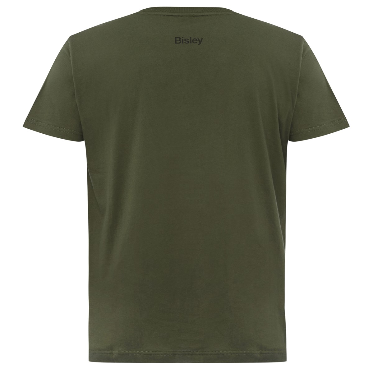 BISLEY, BKT064 TEE LOGO COTTON 160GSM ARMY GREEN L
