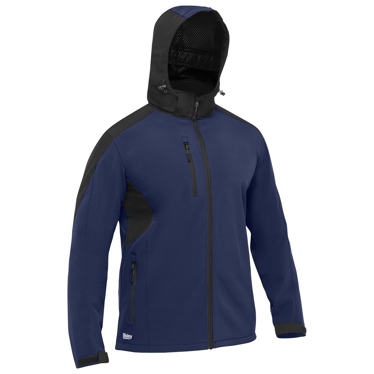 BISLEY EJ4191 HICKS SOFTSHELL JACKET, NAVY BLUE, 3XL