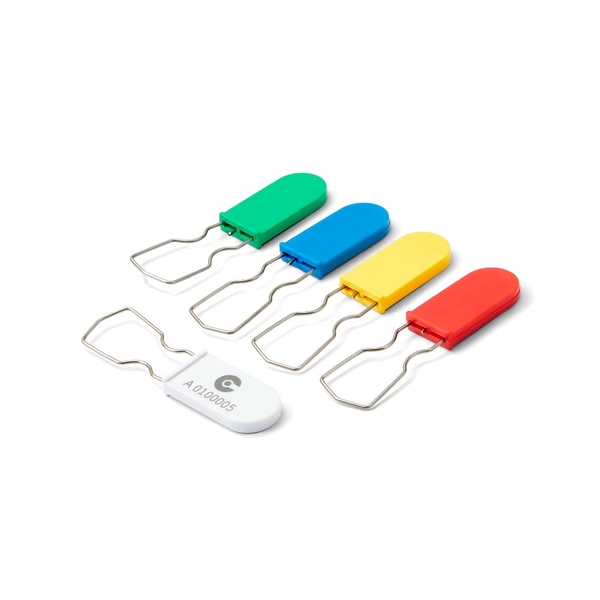 C-Tie CPS1WHITE White Security Padlock Seal With Transparent Window - Box of 1000