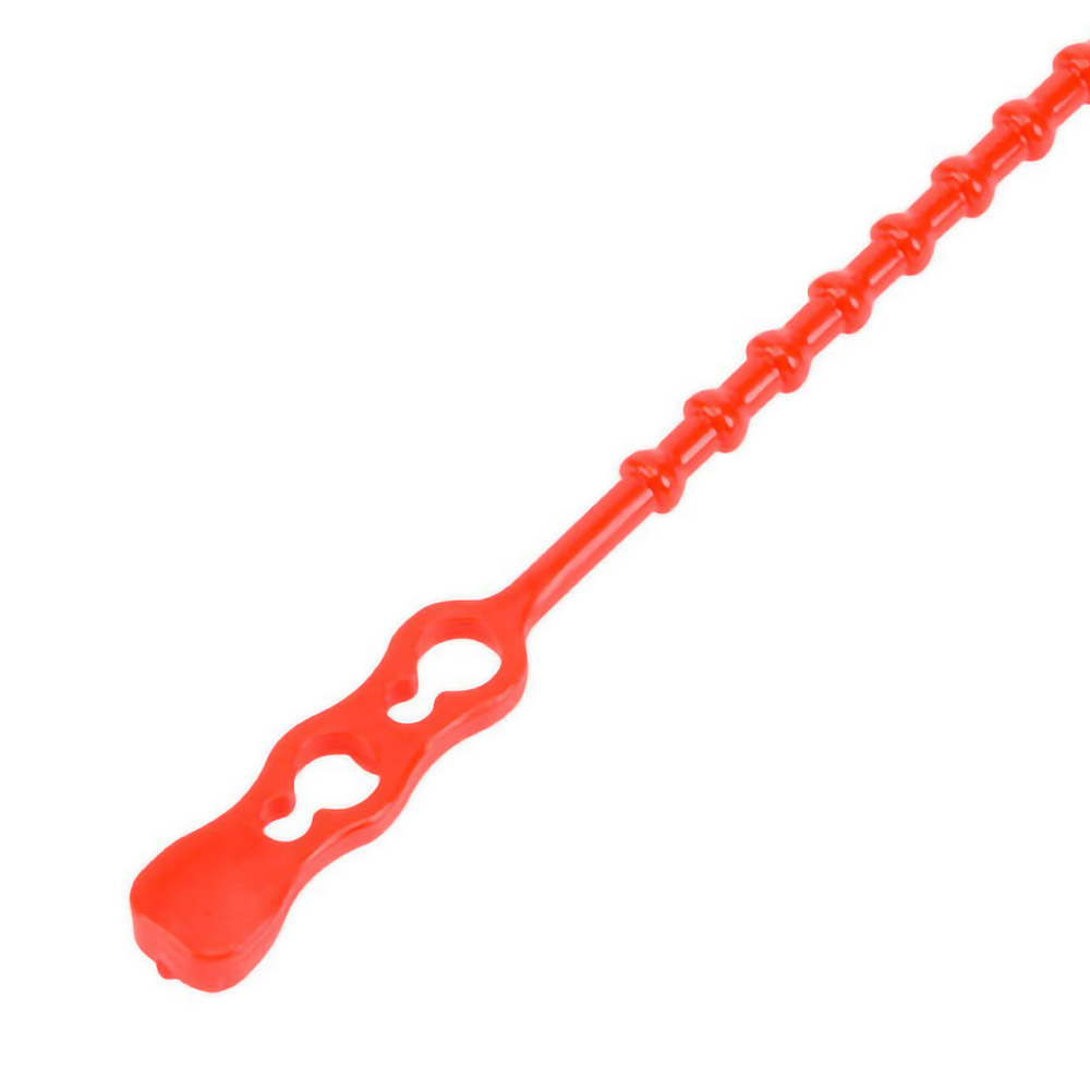 C-Tie RPT24038RED 240 x 3.8mm Red Releasable Beaded Cable Ties - Pack of 100