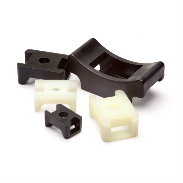 C-Tie CSM3BL Black Cable Tie Saddle Mounts to Suit Cable Ties up to 9.0mm Width - Pack of 100