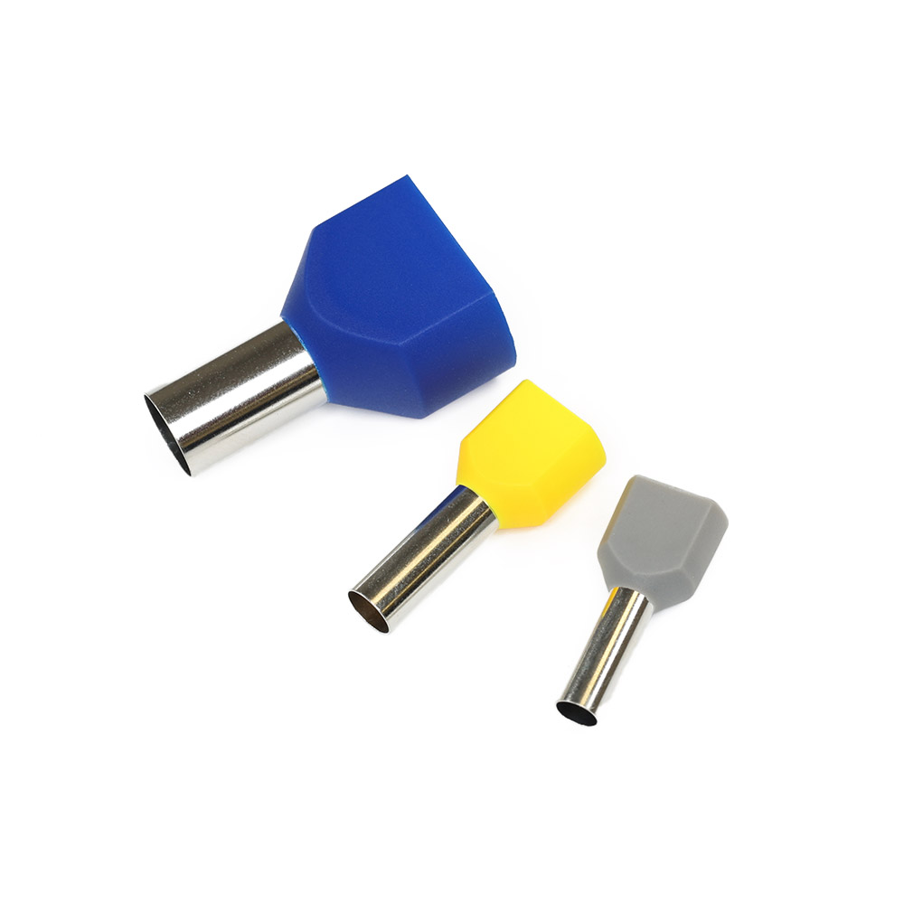 C-Tie DCET2.5 2.5mm Blue Dual Entry Cord End Terminal - Pack of 100